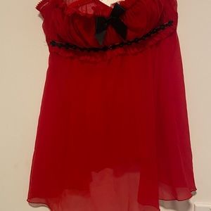 Frederick’s of Hollywood red top